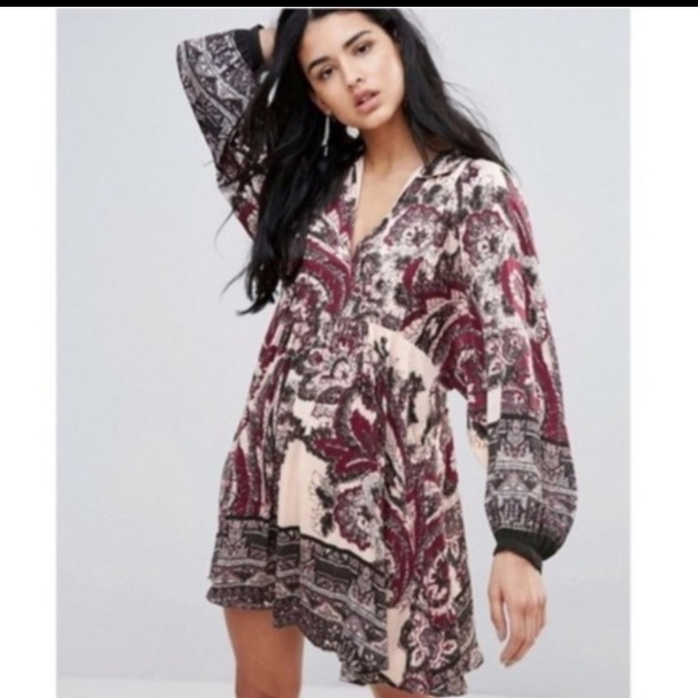 Free People Say You Love Me Mini Boho Dress